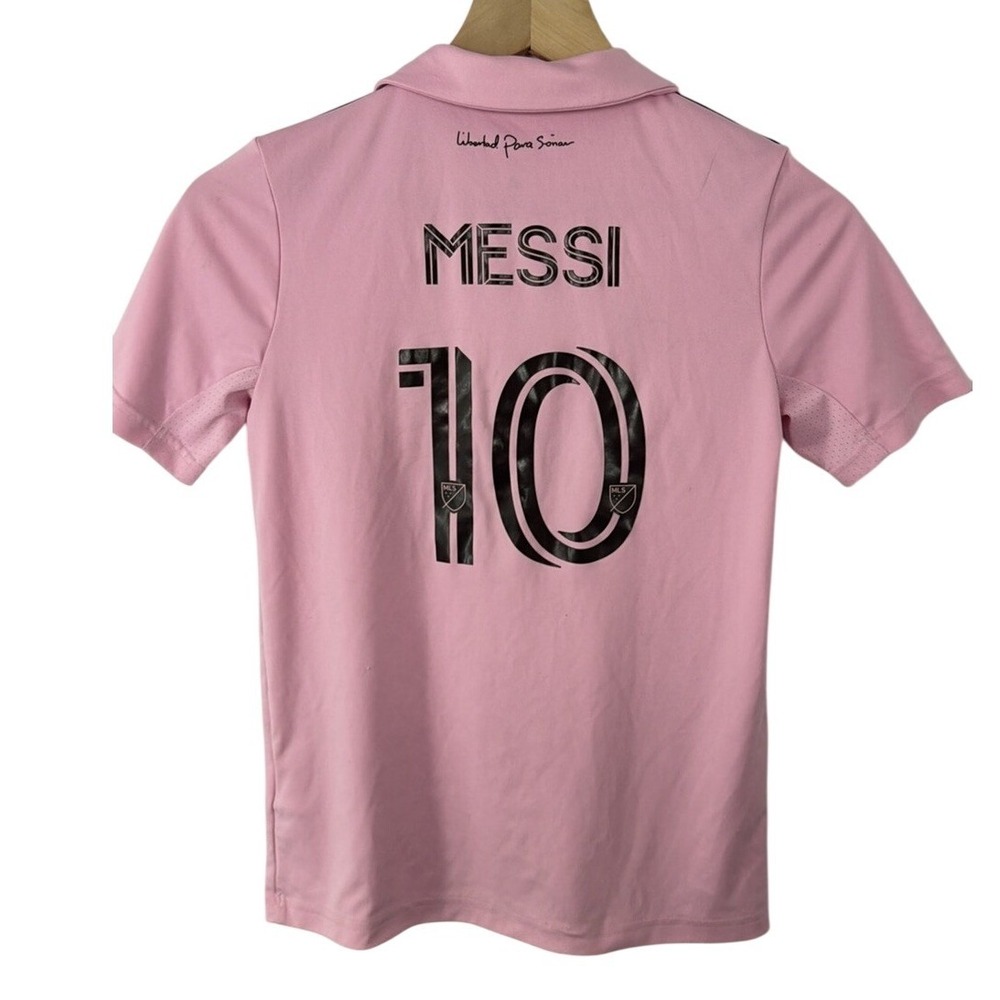 Adidas Inter Miami CF‎ Messi 10 Jersey Kids Youth Pink Soccer Shirt 11-12Y 152